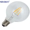 NEWDAYS brand cross-border new G80, G95, G125 transparent filament lamps, E27 commonly used screw-type retro American energy-saving bulbs, energy-saving high-brightness, ultra-long battery life, limited-time discount bulbs Item Picture